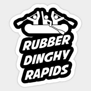 RUBBER DINGHY RAPIDS MENS FUNNY COMEDY FOUR LIONS RAFT BOAT KAYAK GIFT kayak Sticker